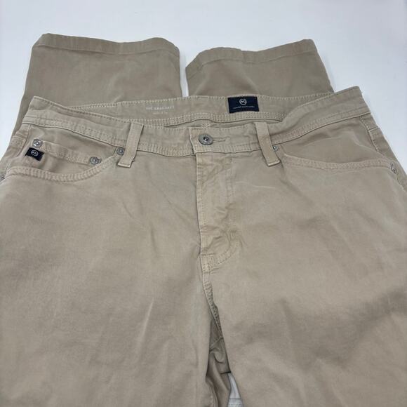 AG Adriano Goldschmied 32x29 "Tellis" Modern Slim Beige 5 Pocket Design Pants - Picture 2 of 8